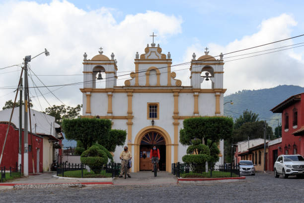 new normal life in ermita de santa lucia - guatemala antigua central america color image imagens e fotografias de stock