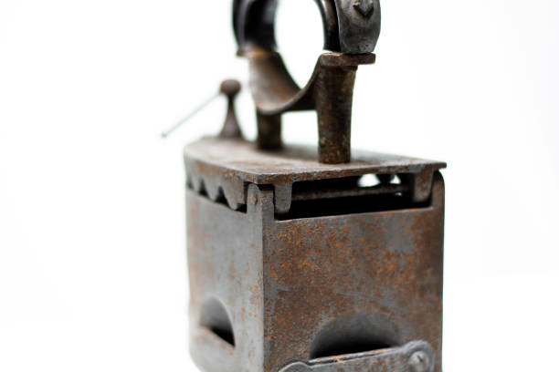 istock Antique coal iron isolated on white background. 1279381329
