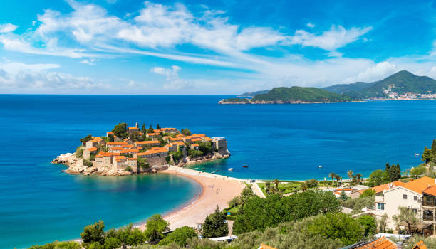 istock Sveti Stefan island in Budva 1279381652