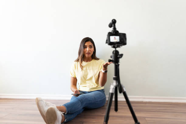 istock Giving some advice to online audience 1279383990