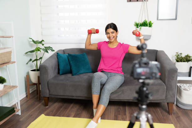 istock Health coach talking to her followers 1279384097