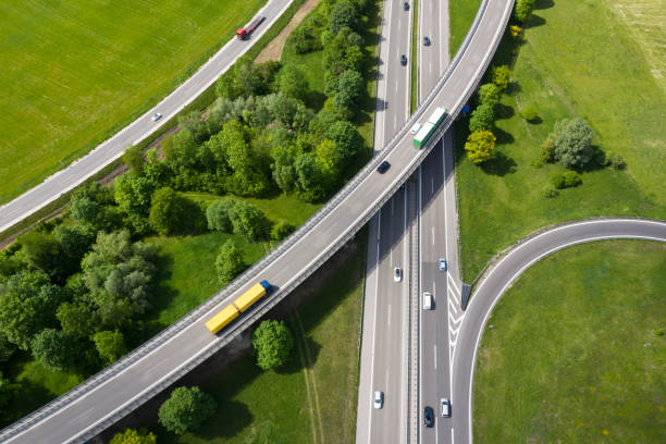 Aerial View of Highway Junction