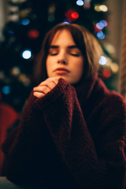 istock Beautiful Girl Praying for Christmas 1279387698