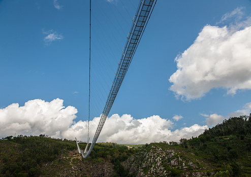 The longest pedestrian suspension bridge in the world, located in the town of Arouca. Portugal