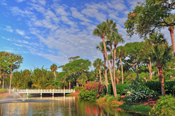 istock Beautiful small lake and bridge-Hilton Head,  SC 1279392764