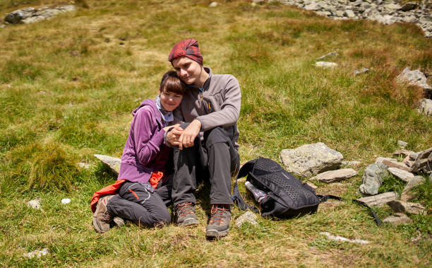 istock Hiking couple in the mountains 1279394092