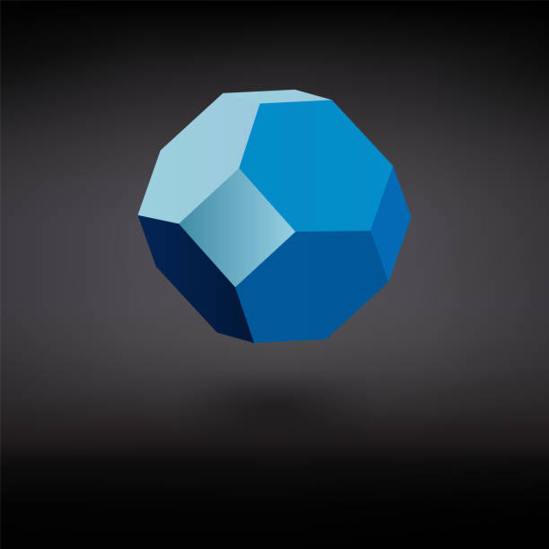 istock Realistic illustration of a blue faceted gemstone. Vector illustration 1279394173