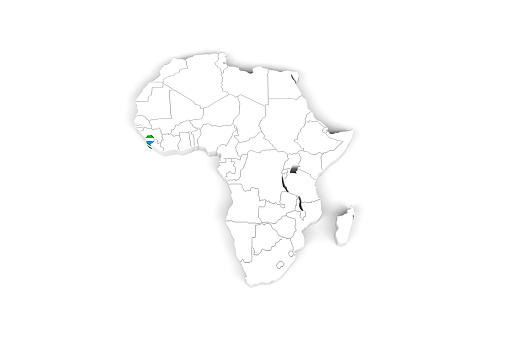 Textured map of Africa displaying one version of the Pan African colors. The other set of colors (green, gold and red) is also available in this series. Map outline adapted from public-domain source at https://commons.wikimedia.org/wiki/File:Blank_Map-Africa.svg