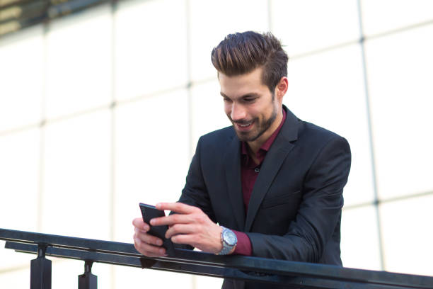 istock Businessman in front of his office 1279397555