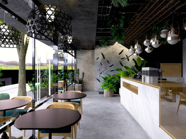istock 3D RENDER OF TEA AND CAFE SHOP 1279409956