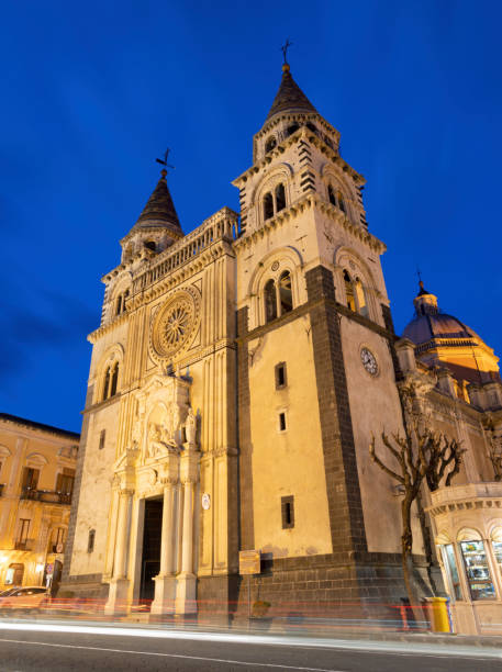 istock Acireale - The Duomo (Maria Santissima Annunziata) at dusk. 1279412349