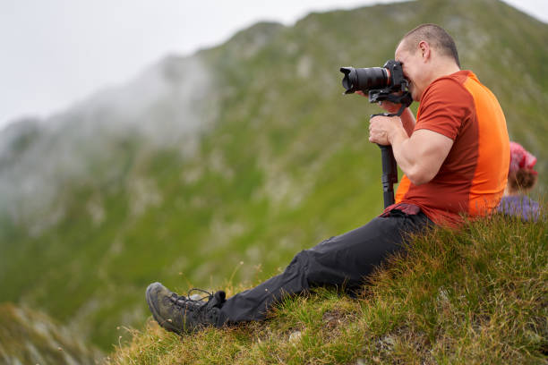 istock Filmmaker shooting with camera on gimbal 1279418757