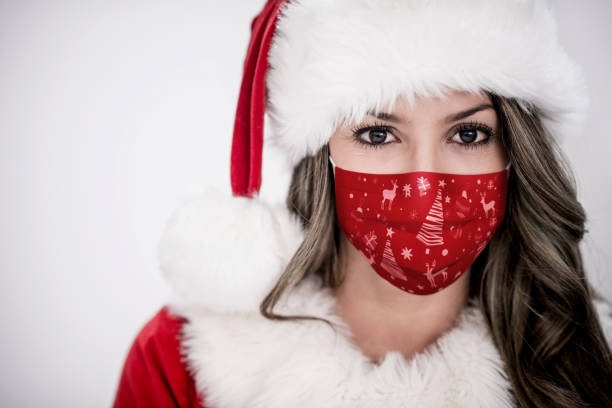 Mujer Vestido De Santa Claus - Banco de fotos e imágenes de stock - iStock