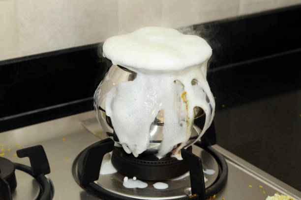 Boiling the Milk for Indian Traditional Housewarming