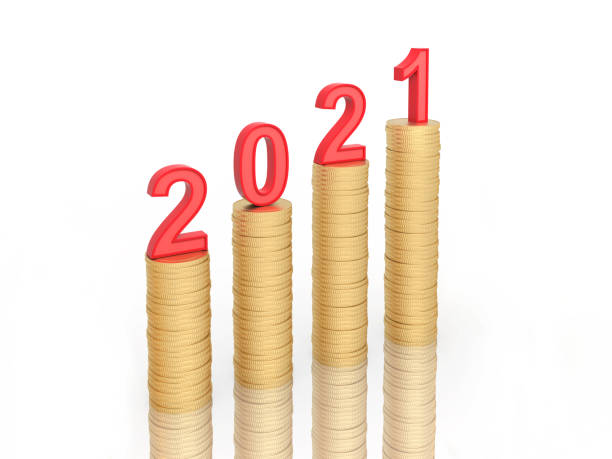 istock New Year 2021 Creative Design Concept with Gold Coins 1279429431