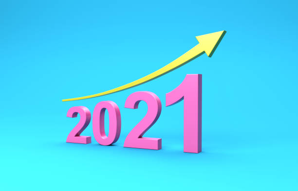 istock New Year 2021 Creative Design Concept with Arrow 1279429455
