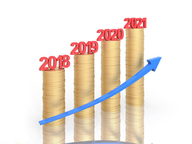 istock New Year 2021 Creative Design Concept with Gold Coins 1279429463