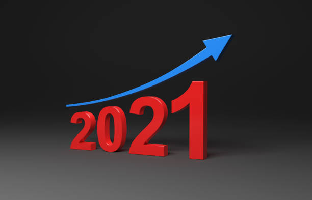 istock New Year 2021 Creative Design Concept with Arrow 1279429480