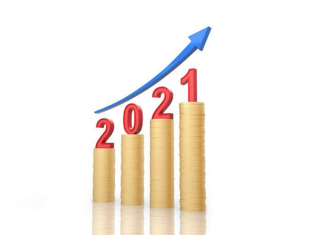 istock New Year 2021 Creative Design Concept with Gold Coins 1279429485