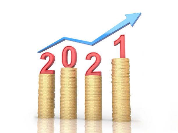 istock New Year 2021 Creative Design Concept with Gold Coins 1279429522