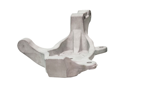 Gravity die casting aluminium bracket  parts made from alloy Steel tooling ; white background