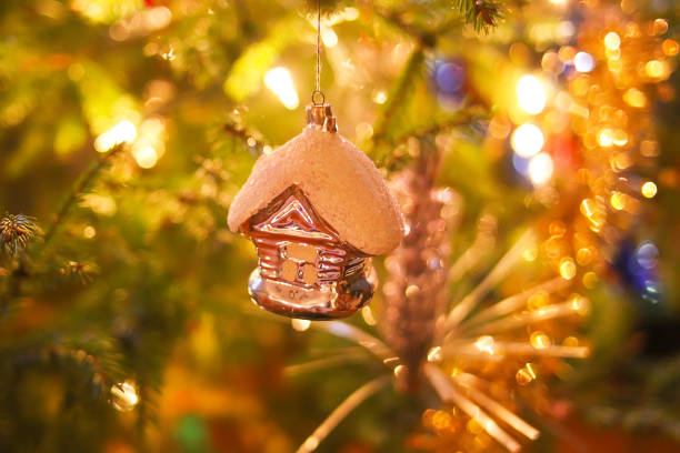 istock Decorated fir tree with New Year decorations. 1279445561