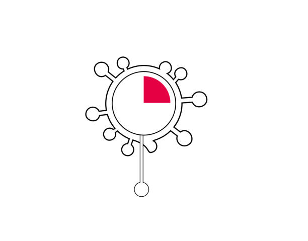 ikona budzika korony na białym tle na ilustracji wektorowej - white background color image alarm clock deadline stock illustrations
