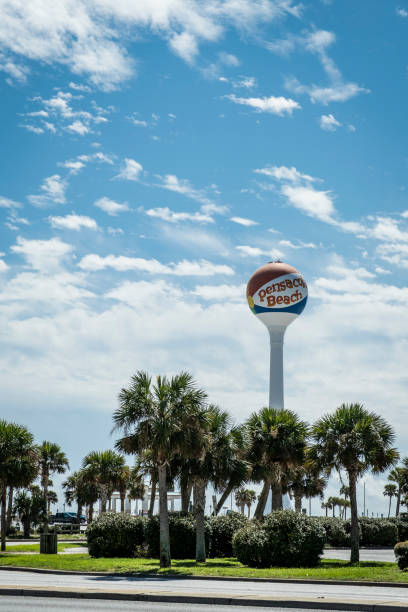 Water Tower at Pensacola Beach stock photo