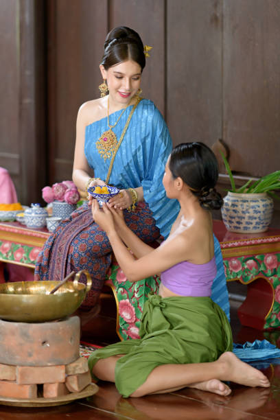 istock Thai people make Thai dessert in Thai period costume 1279461106