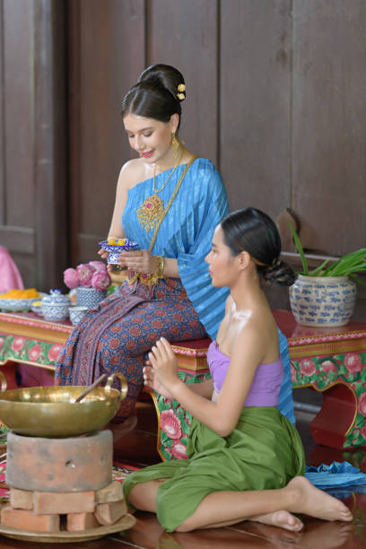 istock Thai people make Thai dessert in Thai period costume 1279461151