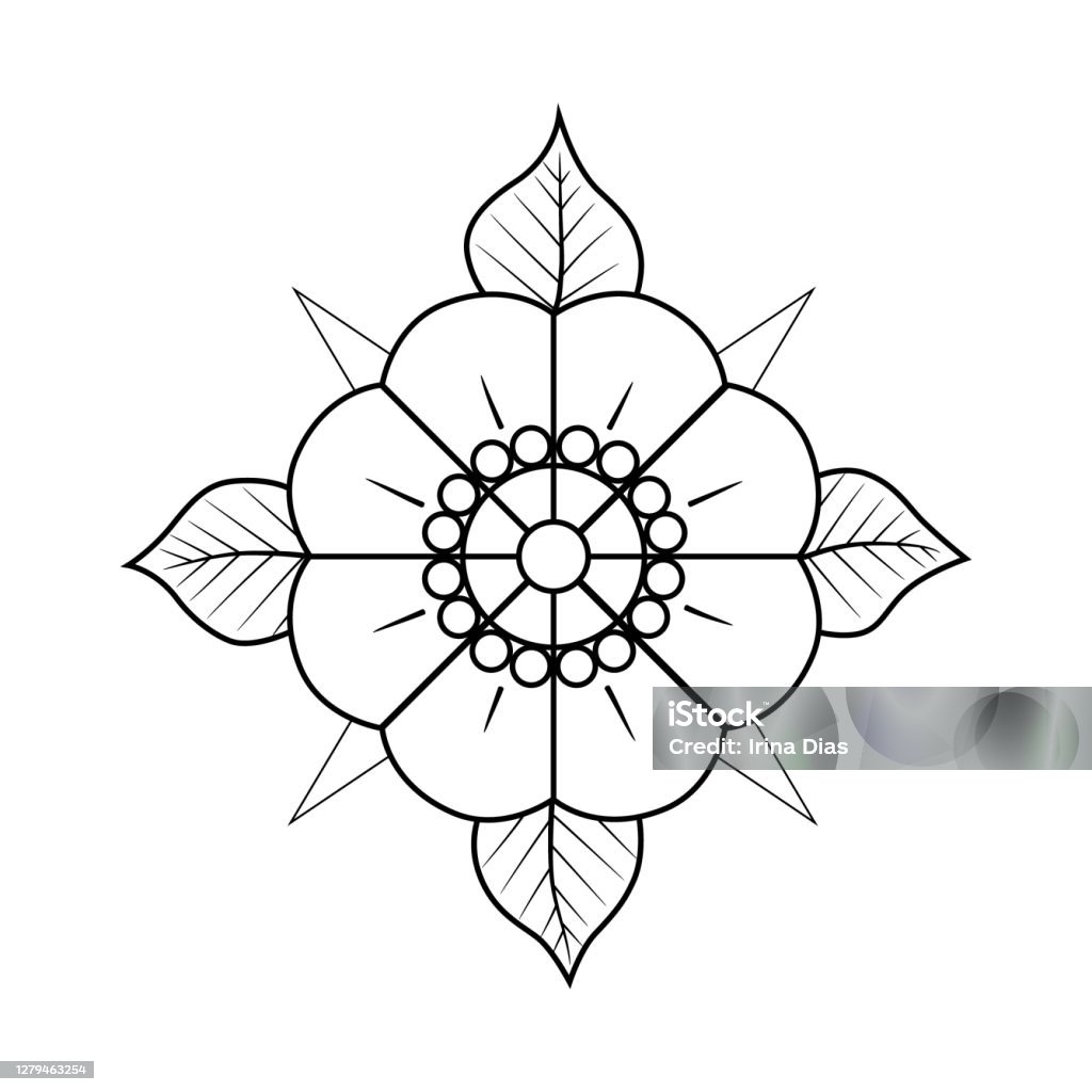 Flower With Leaves Old School Traditional Tattoo Hand Drawn Black Outline Doodle Logo Icon Coloring Book Page Stock Vector Illustration Isolated On White Background Stock Illustration - Download Image Now - iStock Flower With Leaves Old School Traditional Tattoo Hand Drawn Black Outline Doodle Logo Icon Coloring Book Page Stock Vector Illustration Isolated On White Background Stock Illustration - Download Image Now - iStock