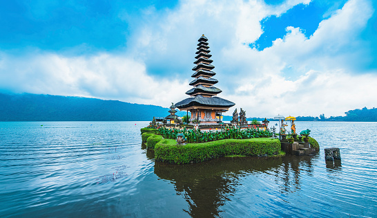 Ulun Danu Beratan Temple is a famous landmark located on the western side of the Beratan Lake, Bali ,Indonesia.