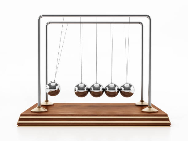 istock Pendulum consisting of colliding metal spheres creating perpetual motion 1279467789