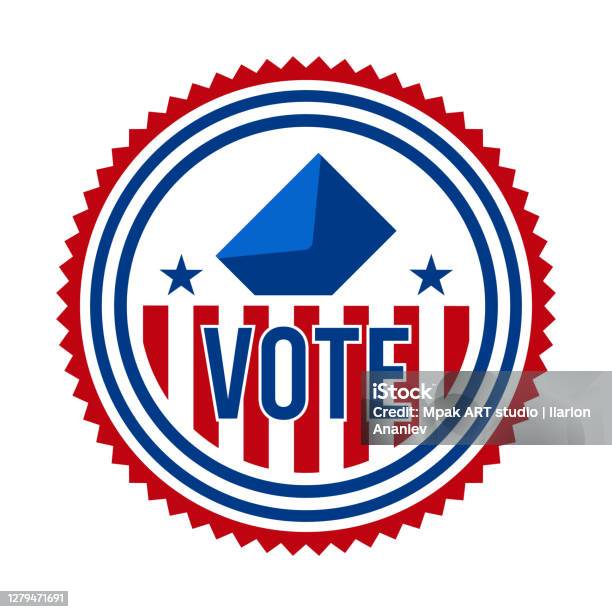 Lencana Suara Pemilihan Presiden 2020 Bintang Dan Garis Patriotik As