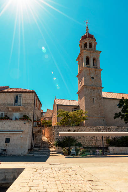 istock Church at Sutivan town, Brac island, Croatia 1279473130