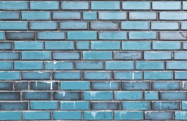 istock Detailed view at a colorful old and weathered brick wall texture as a panoramic background. 1279473345