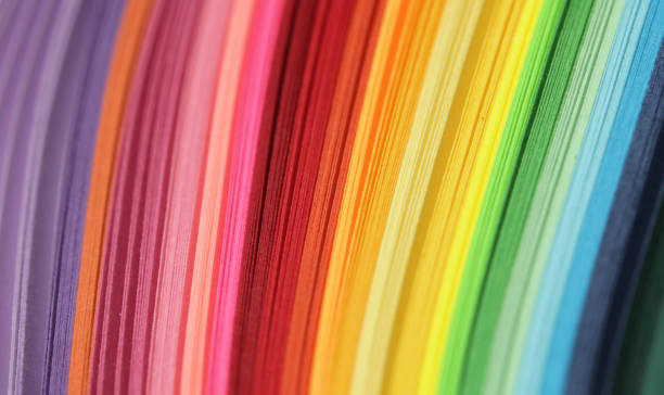 istock Abstract color rainbow strip paper background. 1279482056