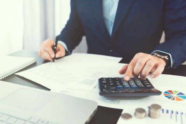 istock Accountant at work.Concept of budget and savings 1279482433