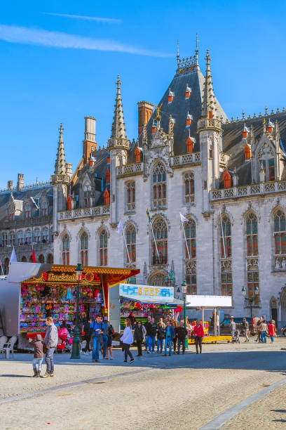 ayuntamiento de brujas, bélgica - bruges town hall fotografías e imágenes de stock