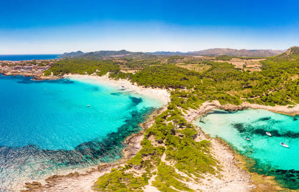 istock Cala Agulla sand beach Spain, Balearic Islands, Mallorca, Cala Rajada 1279488725