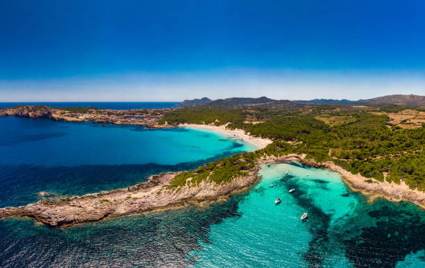 istock Cala Agulla sand beach Spain, Balearic Islands, Mallorca, Cala Rajada 1279489409