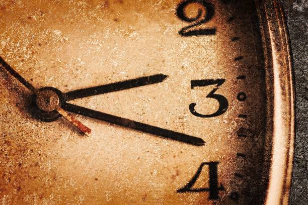 istock Watch face on a grunge background. Steampunk art. The backdrop is scuffed and worn 1279489463