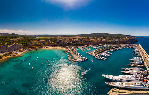 Aerial View Torba Bay at Bodrum Turkey