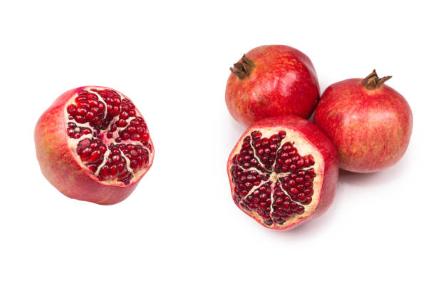 istock Sweet pomegranate isolated on white background. 1279497618