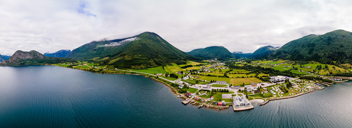 Voll Rauma village and lake Romsdalsfjorden, Norway