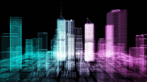 istock Digital mart world technology smart city 3D architecture building iot internet of thing artificial intelligence, security energy power tech futuristic background 1279507411