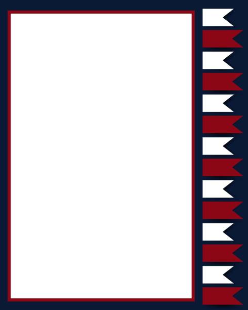 Blue and red USA stars and stripes page border frame design Blue and red USA stars and stripes page border frame design 4th century bc stock illustrations