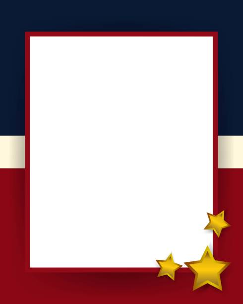 Blue and red USA stars and stripes page border frame design Blue and red USA stars and stripes page border frame design 4th century bc stock illustrations