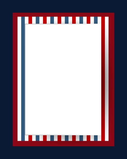 Blue and red USA stars and stripes page border frame design Blue and red USA stars and stripes page border frame design 4th century bc stock illustrations