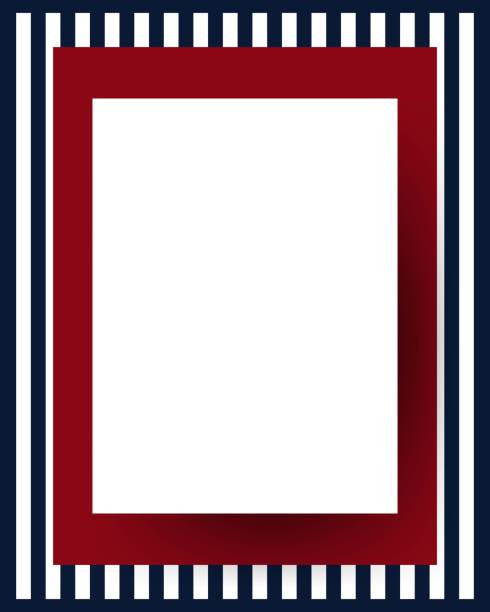 Blue and red USA stars and stripes page border frame design Blue and red USA stars and stripes page border frame design 4th century bc stock illustrations